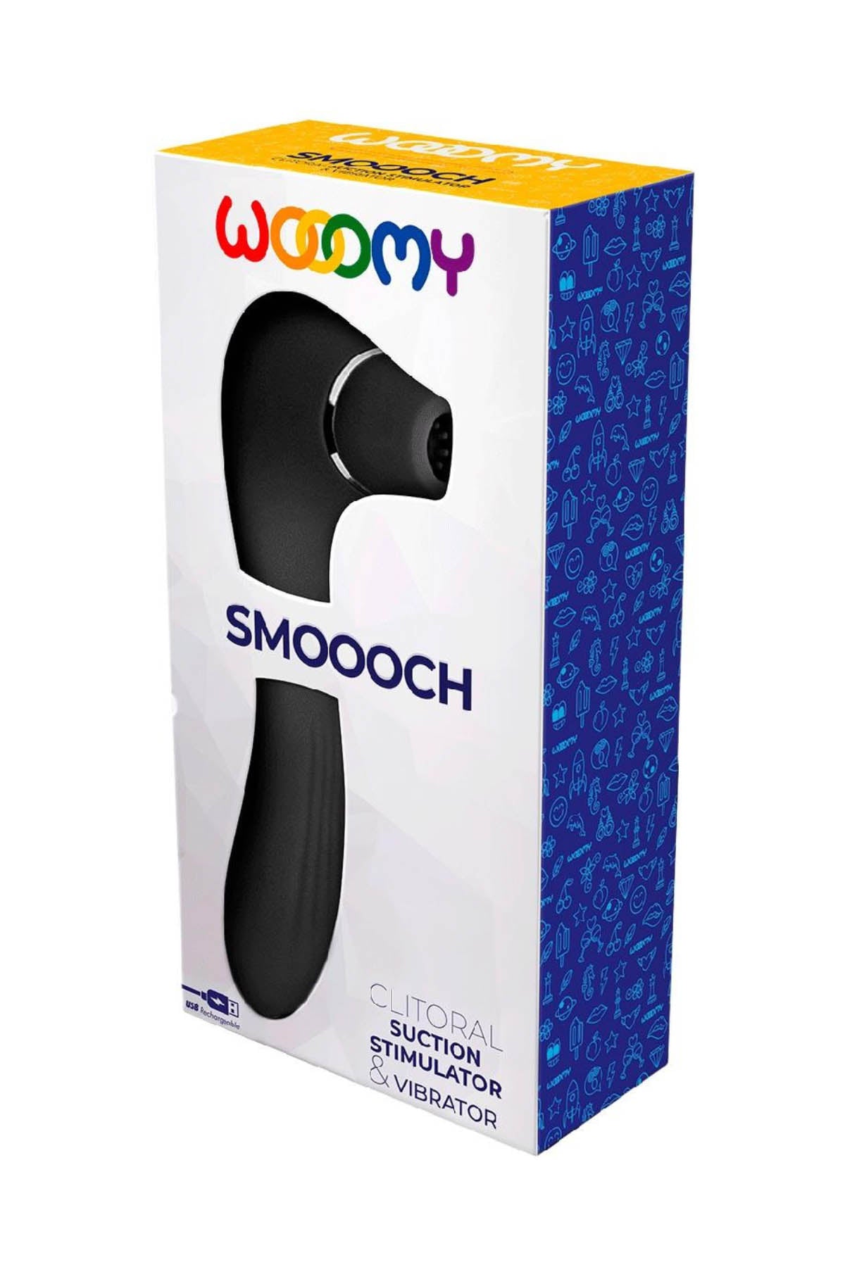 Wooomy Smoooch Clitoral Vibrator - Black