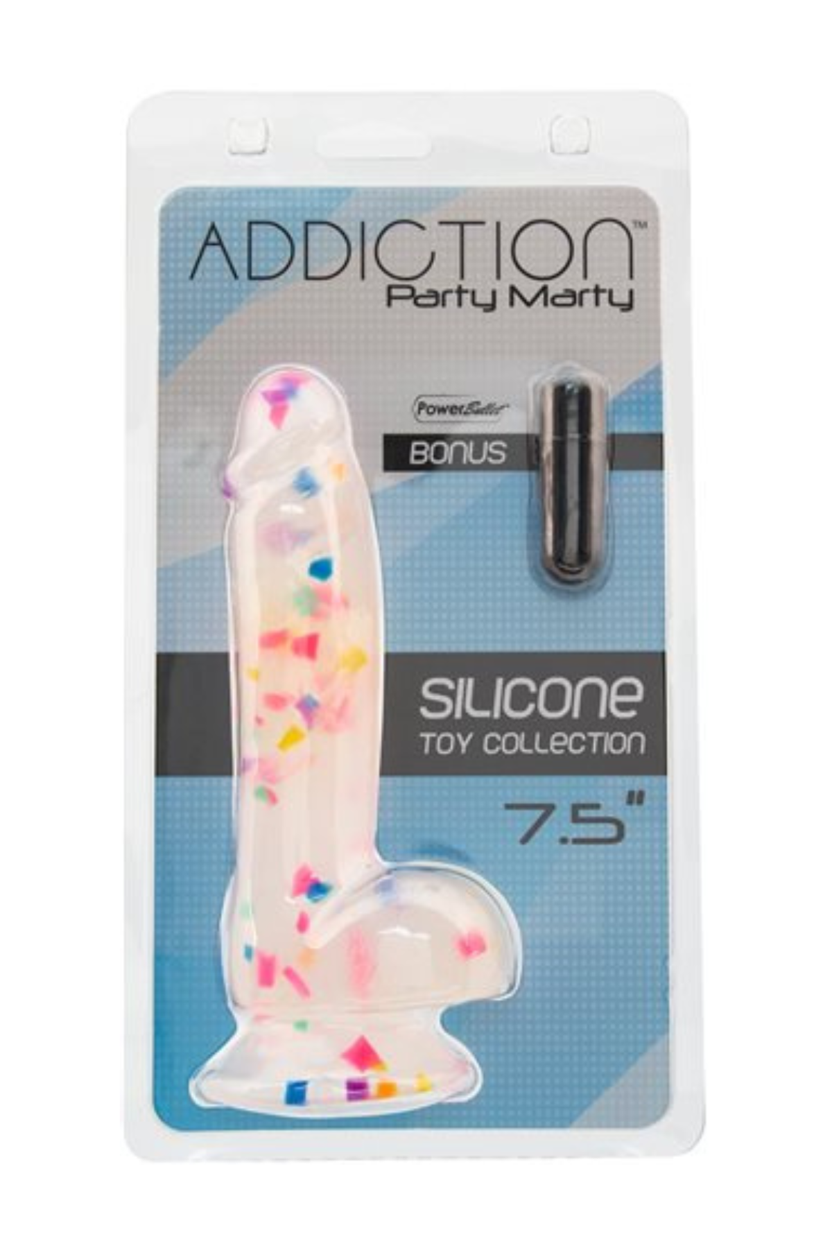 Party Marty 7.5 Inch Confetti Dildo | Swan Addiction