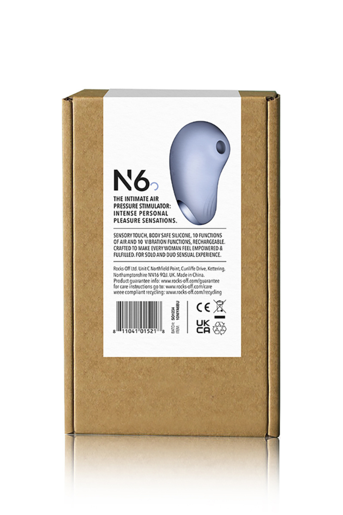 Niya N6 Air Stimulator Box Back | Matilda's