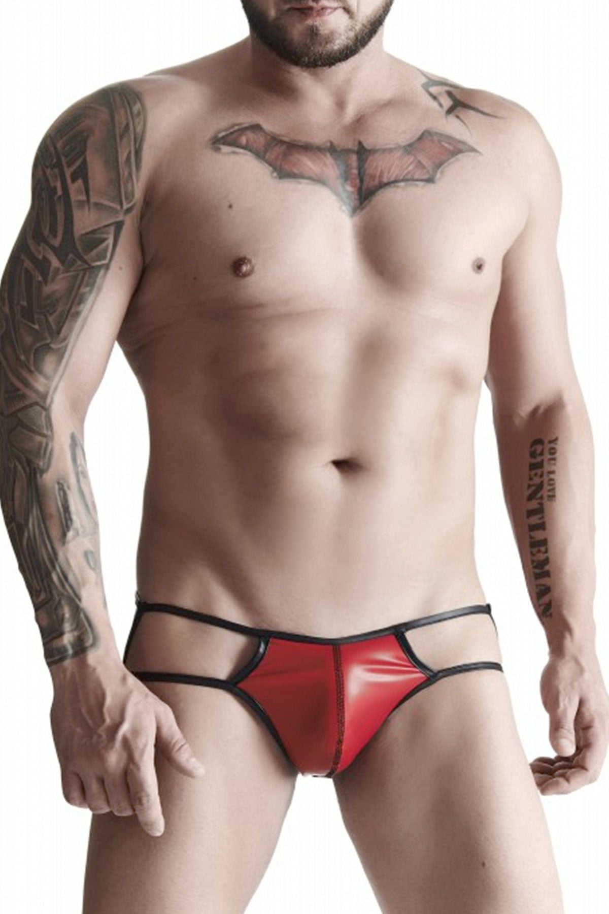 Backless Briefs by CRD Fetish Lingerie Red