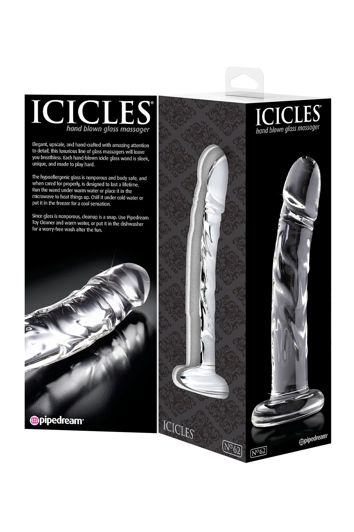 Realistic Glass Dildo Pipe Dream Box