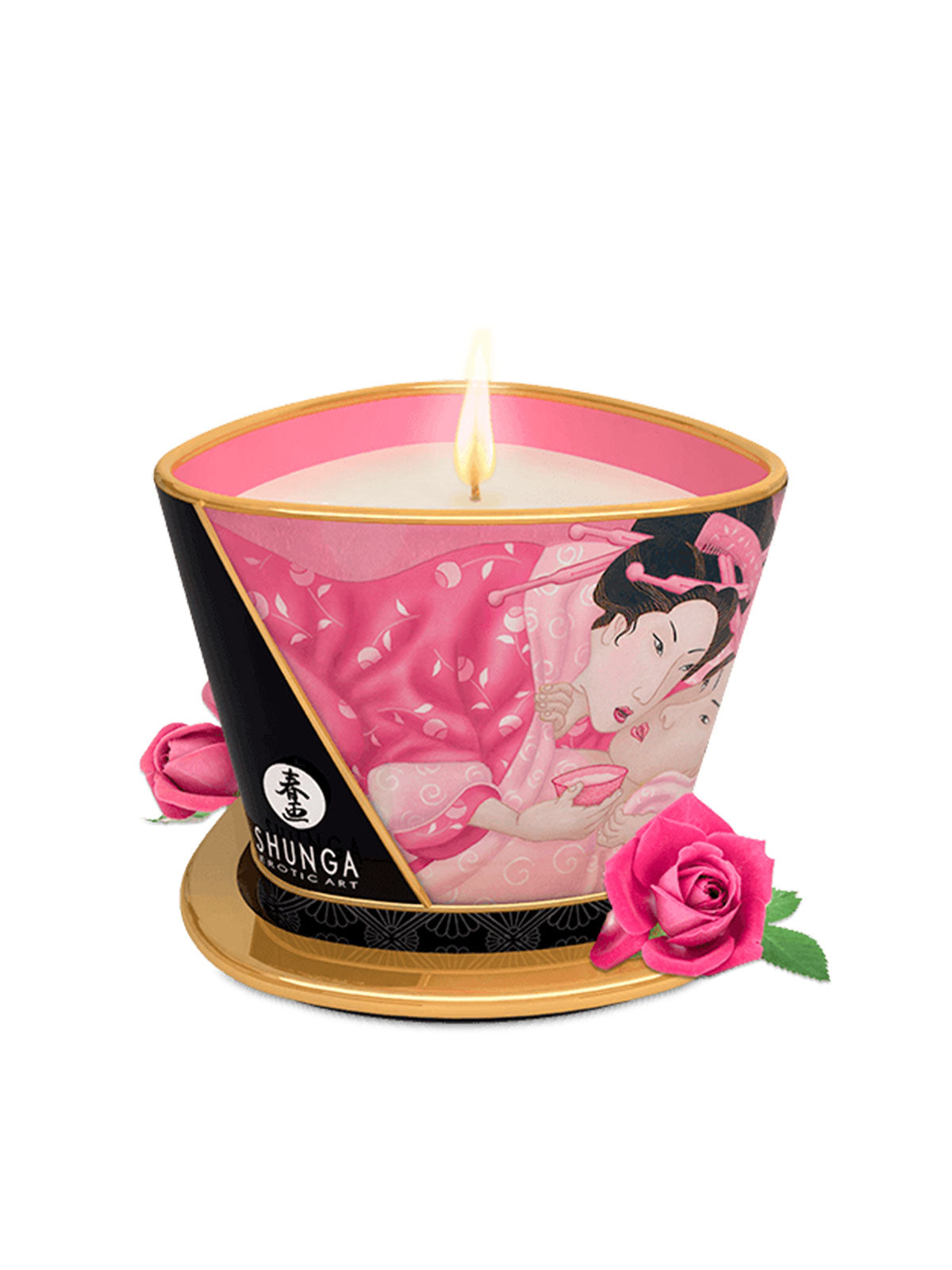 Rose Erotic Massage Candles by Shunga 