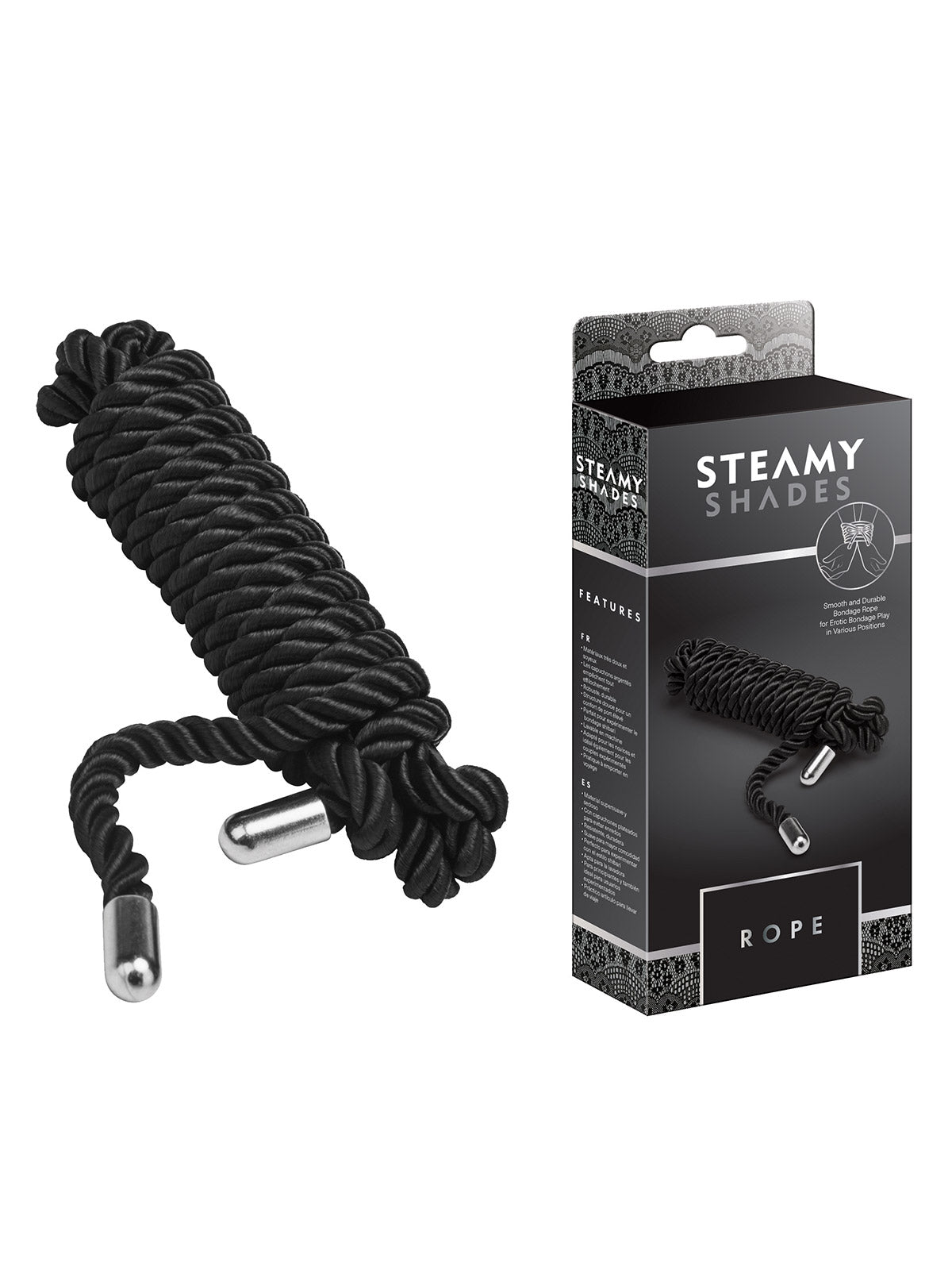 2m Black Rope  by Steamy Shades